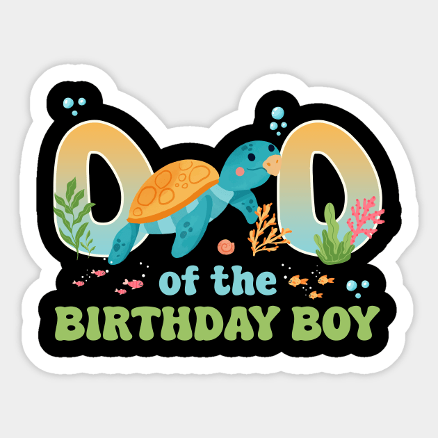 Dad Of The Birthday Boy Beach Summer B-day Gift For Booys Girls Kids Toddlers Sticker by Patch Things All
